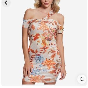 Guess size Large sunset garden SS Malori twisted strap Dress